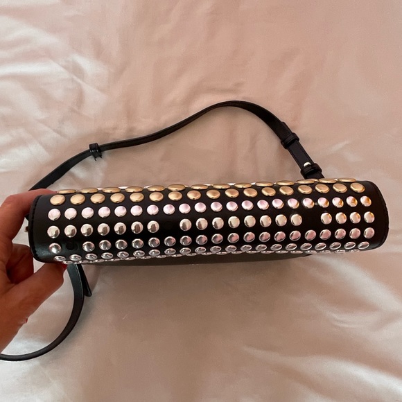 Cavalli class black handbag with decor - Picture 7 of 15